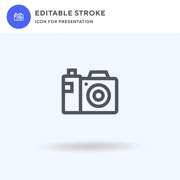 Camera Icoon Vector Gevulde Vlakke Teken Solide Pictogram Geïsoleerd Wit — Stockvector