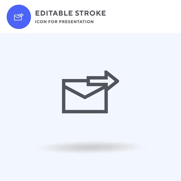 Senden Sie Mail Icon Vektor Gefüllte Flache Zeichen Solides Piktogramm — Stockvektor