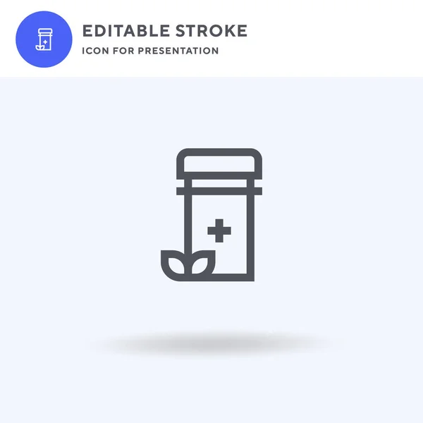 Icono Medicina Vector Signo Plano Lleno Pictograma Sólido Aislado Blanco — Vector de stock