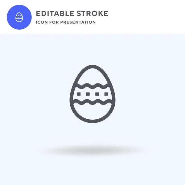 Easter Egg Ikona Vektor Vyplněné Ploché Znamení Pevný Piktogram Izolované — Stockový vektor