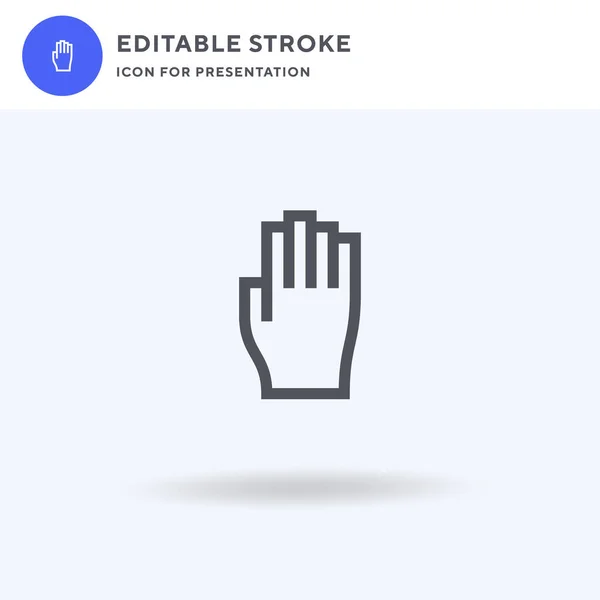 手袋のアイコンベクトル フラット記号 ロゴのイラストに隔離された固体ピクトグラムを記入 プレゼンテーションのための手袋のアイコン — ストックベクタ
