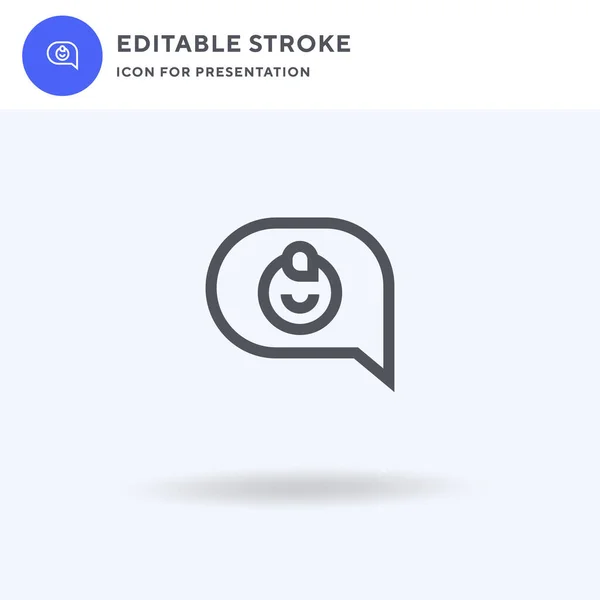 Speech Bubble Icoon Vector Gevuld Plat Teken Solide Pictogram Geïsoleerd — Stockvector