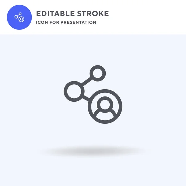 Share Icon Vector Gevulde Vlakke Teken Solide Pictogram Geïsoleerd Wit — Stockvector