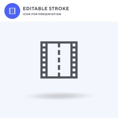 Yarış izi simgesi vektörü, düz tabela, beyaz üzerine izole edilmiş katı resim, logo illüstrasyonu. Sunum için Parça simgesini kullan.