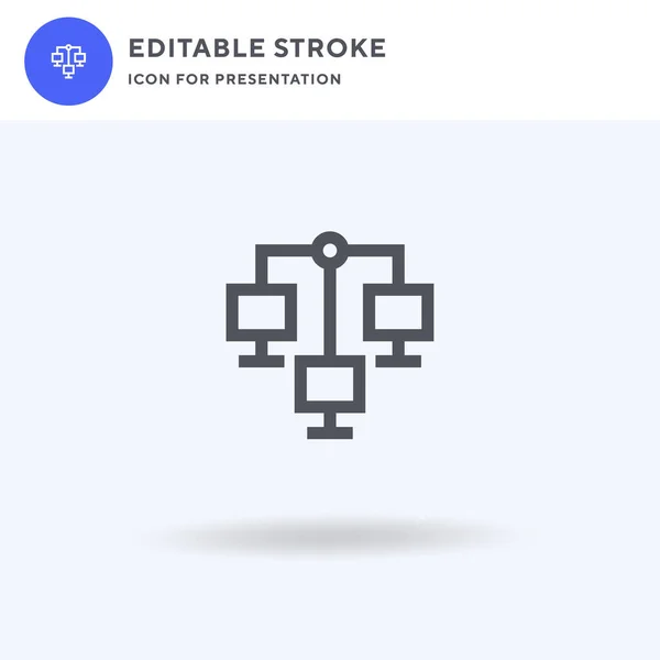 Icono Conectividad Vector Signo Plano Lleno Pictograma Sólido Aislado Blanco — Vector de stock