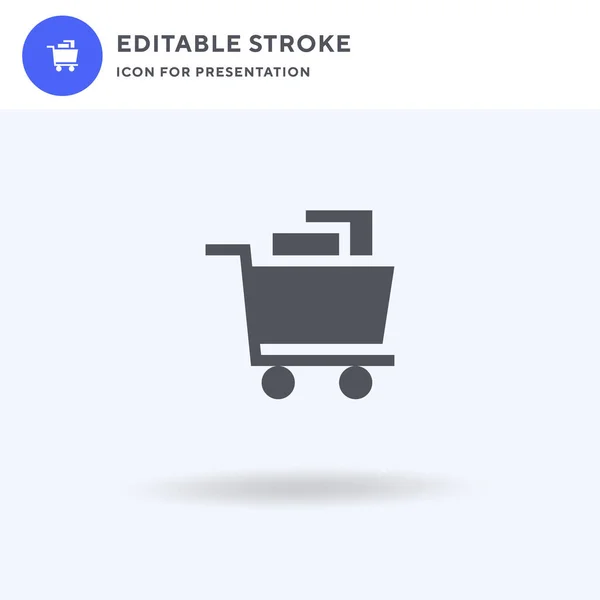 Etrade simgesi vektörü, düz tabela, beyaz üzerine izole edilmiş katı piktogram, logo illüstrasyonu. Sunum için ticaret simgesi. — Stok Vektör