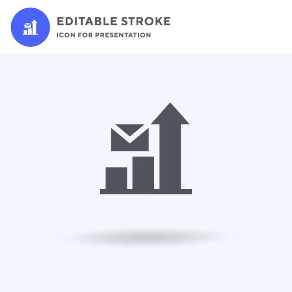 Statistik-Icon-Vektor, gefülltes flaches Zeichen, solides Piktogramm auf weiß isoliert, Logoabbildung. Statistik-Symbol für die Präsentation. — Stockvektor