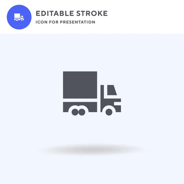 Delivery Truck icon vector, filled flat sign, solid pictogram isolated on white, logo illustration. Delivery Truck icon for presentation. — Stock Vector
