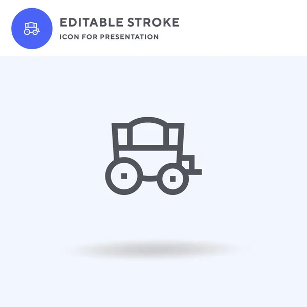 Vector Icono Transporte Signo Plano Lleno Pictograma Sólido Aislado Blanco — Vector de stock