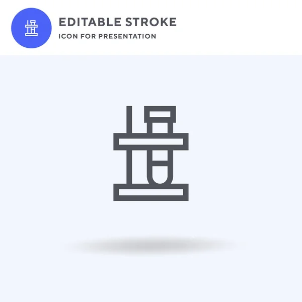Vektor Trubice Vyplněný Plochý Nápis Pevný Piktogram Izolovaný Bílém Logo — Stockový vektor