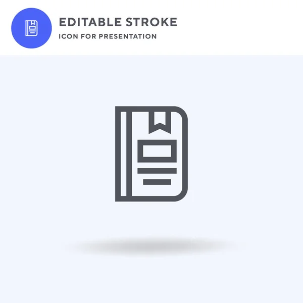 Notebook Icoon Vector Gevulde Platte Teken Solide Pictogram Geïsoleerd Wit — Stockvector