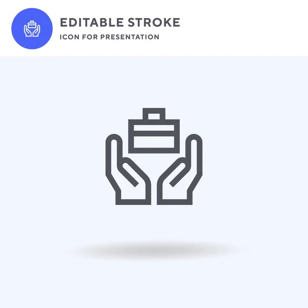 Job Icon Vector Gevuld Plat Teken Solide Pictogram Geïsoleerd Wit — Stockvector