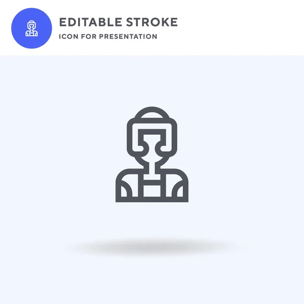 Taekwondo Icoon Vector Gevuld Plat Bord Solide Pictogram Geïsoleerd Wit — Stockvector