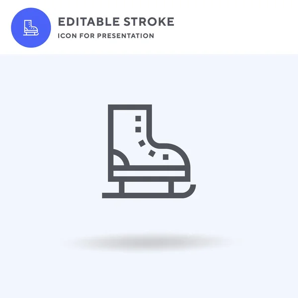 Ice Skate Icon Vector Gevuld Plat Bord Solide Pictogram Geïsoleerd — Stockvector