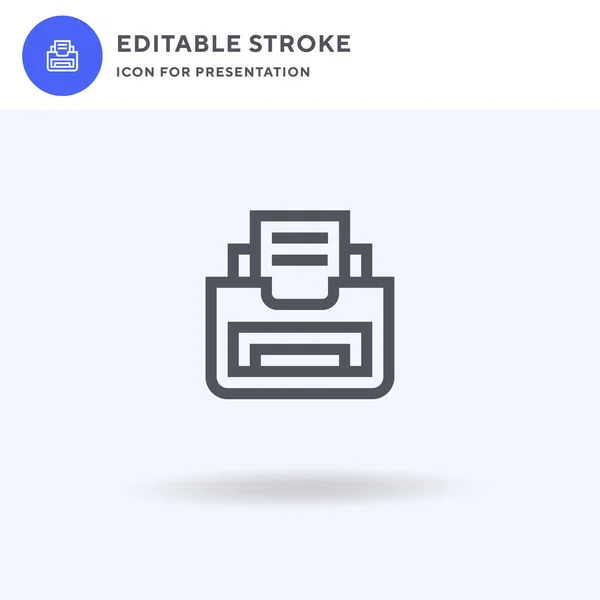 Typewriter Icon Vector Gevuld Plat Teken Solide Pictogram Geïsoleerd Wit — Stockvector