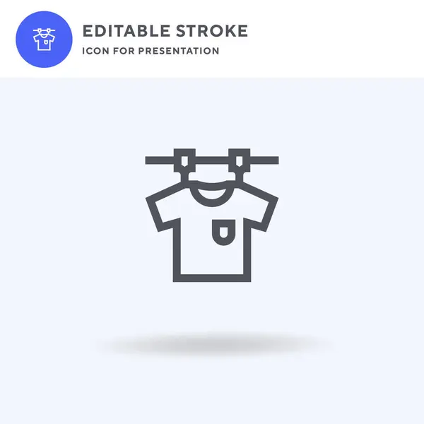 Shirt Icon Vector Filled Flat Sign Solid Pictogram Isolated White - Stok Vektor