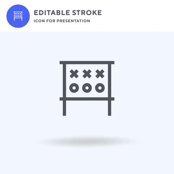 Icono Estrategia Vector Signo Plano Lleno Pictograma Sólido Aislado Blanco — Vector de stock