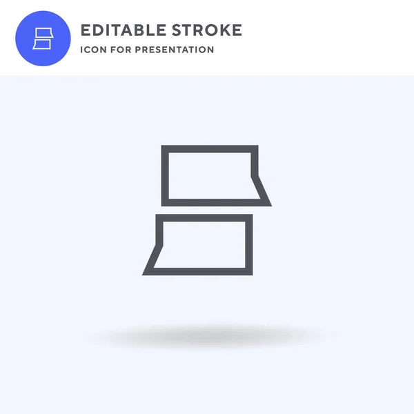 Speech Bubble Icoon Vector Gevuld Plat Teken Solide Pictogram Geïsoleerd — Stockvector