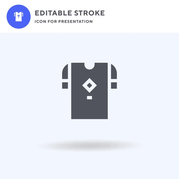 T-Shirt-Icon-Vektor, gefülltes flaches Schild, solides Piktogramm auf weiß isoliert, Logoabbildung. T-Shirt-Symbol zur Präsentation. — Stockvektor