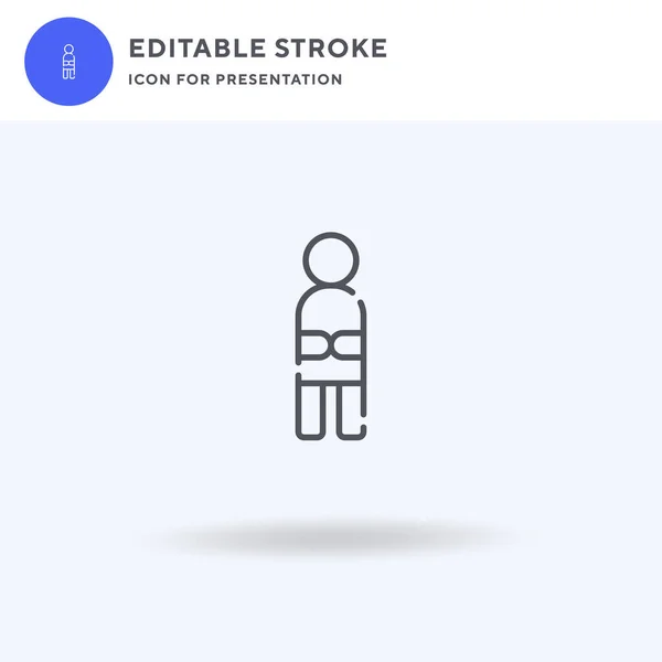 Vetor de ícone de estátua, sinal plano cheio, pictograma sólido isolado em branco, ilustração do logotipo. Ícone de estátua para apresentação. —  Vetores de Stock