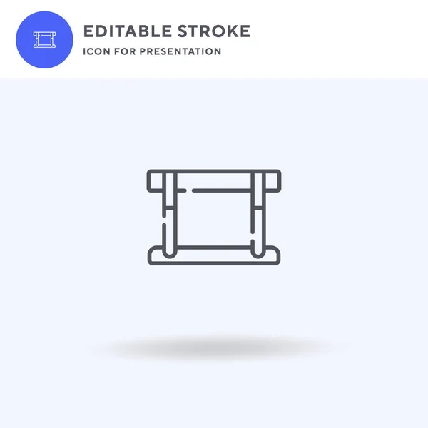 Hurdle ikon vektor, töltött lapos jel, szilárd piktogram elszigetelt fehér, logó illusztráció. Akadály ikon bemutatásához. — Stock Vector