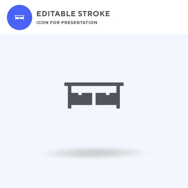 Vetor de ícone de tabela, sinal plano preenchido, pictograma sólido isolado em branco, ilustração do logotipo. Ícone de tabela para apresentação. — Vetor de Stock