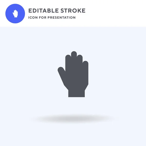 Hand icoon vector, gevulde vlakke teken, solide pictogram geïsoleerd op wit, logo illustratie. Handpictogram voor presentatie. — Stockvector