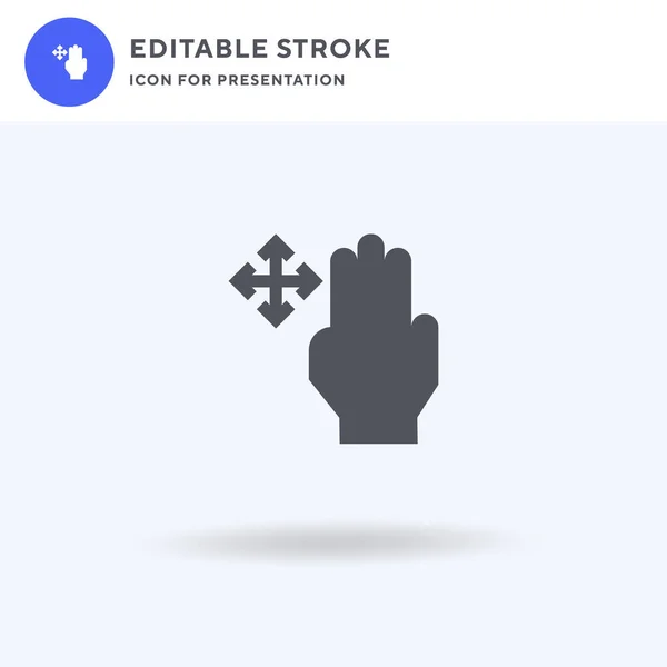 Hand icoon vector, gevulde vlakke teken, solide pictogram geïsoleerd op wit, logo illustratie. Handpictogram voor presentatie. — Stockvector