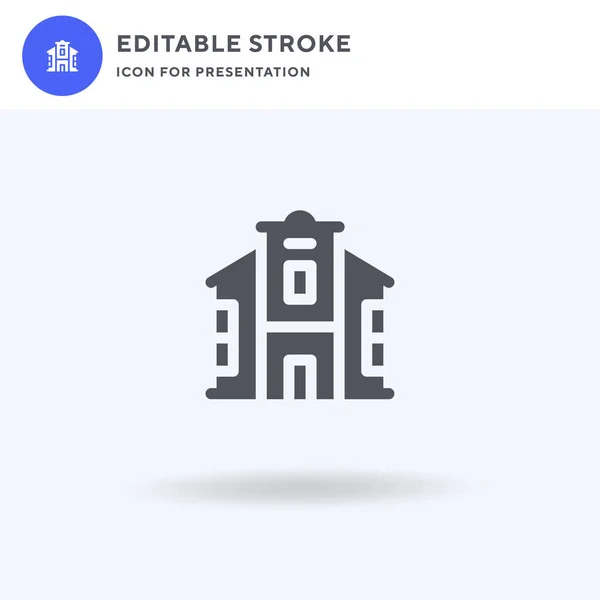 Vetor de ícone da casa, sinal plano preenchido, pictograma sólido isolado em branco, ilustração do logotipo. Ícone da casa para apresentação. —  Vetores de Stock