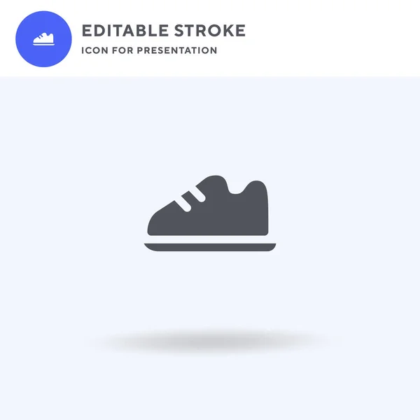 Schuhe Symbolvektor, gefüllte flache Zeichen, solides Piktogramm isoliert auf weiß, Logo-Illustration. Schuhe-Symbol für die Präsentation. — Stockvektor