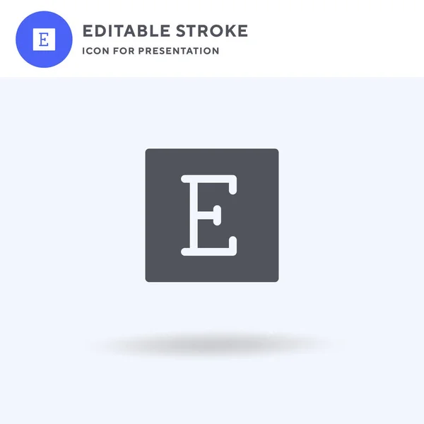 Etsy icoon vector, gevulde vlakke teken, solide pictogram geïsoleerd op wit, logo illustratie. Etsy pictogram voor presentatie. — Stockvector