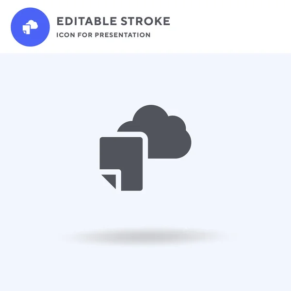Cloud icon vector, gevuld plat bord, solide pictogram geïsoleerd op wit, logo illustratie. Cloud icoon voor presentatie. — Stockvector