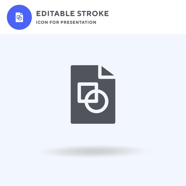 Pie Diagram Ikon Vektor Fylld Platt Skylt Fast Piktogram Isolerad — Stock vektor