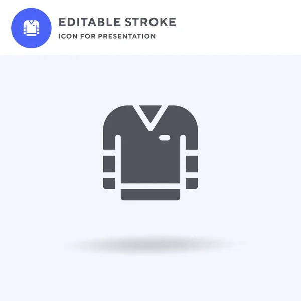 Hockey Jersey Icon Vector Filled Flat Sign Solid Pictogram Isolated — Stock Vector