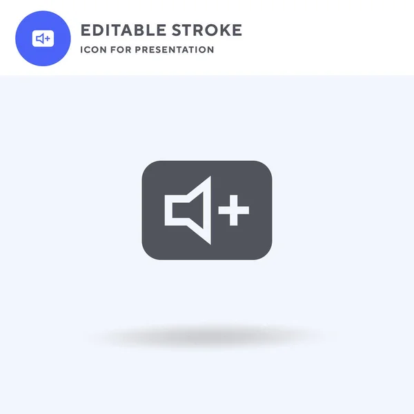 Aumente Vector Icono Volumen Signo Plano Lleno Pictograma Sólido Aislado — Archivo Imágenes Vectoriales