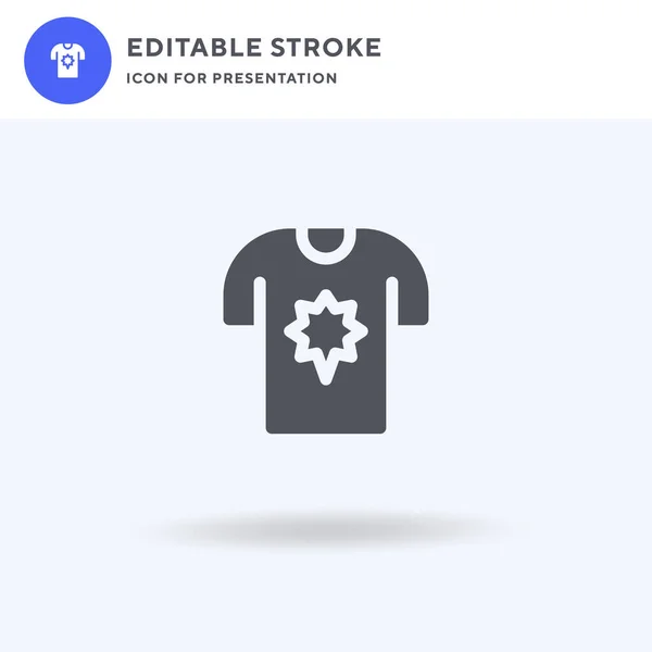 Shirt Icon Vektor Gefülltes Flachschild Solides Piktogramm Auf Weiß Isoliert — Stockvektor