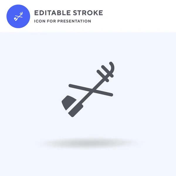 Erhu Vector Icono Lleno Signo Plano Pictograma Sólido Aislado Blanco — Vector de stock