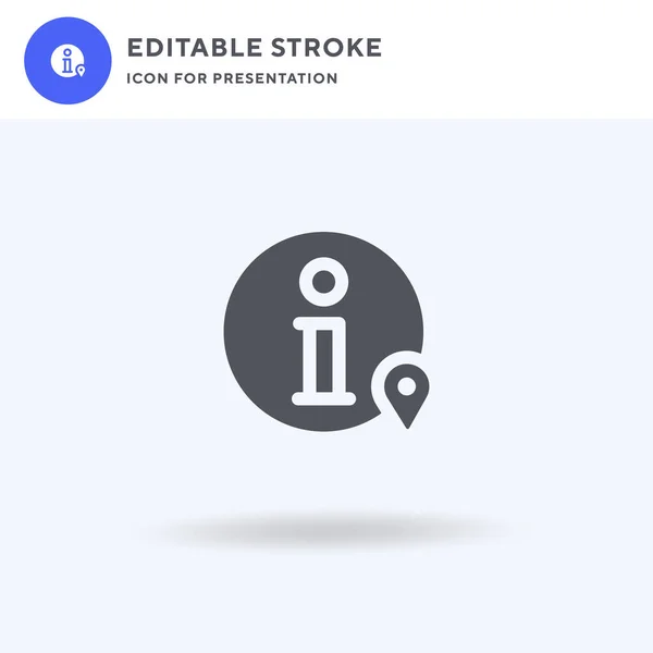 Info Icon Vector Gevulde Vlakke Teken Solide Pictogram Geïsoleerd Wit — Stockvector