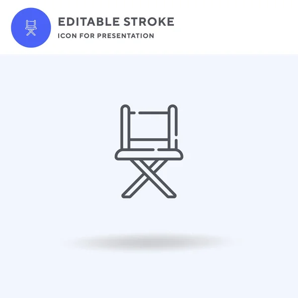 Stoel icoon vector, gevulde vlakke teken, solide pictogram geïsoleerd op wit, logo illustratie. Stoel pictogram voor presentatie. — Stockvector