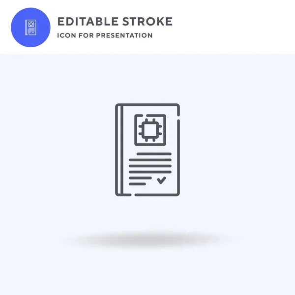 Vetor de ícone de contrato, sinal plano preenchido, pictograma sólido isolado em branco, ilustração do logotipo. Ícone de contrato para apresentação. — Vetor de Stock