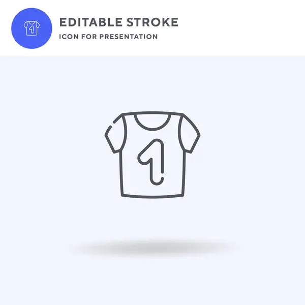 티셔츠 아이콘 벡터, 평평 한 사인, 흰색에 분리 된 고체 픽 토 그램로고 삽화를 채웠습니다. 발표를 위한 티셔츠 아이콘. — 스톡 벡터