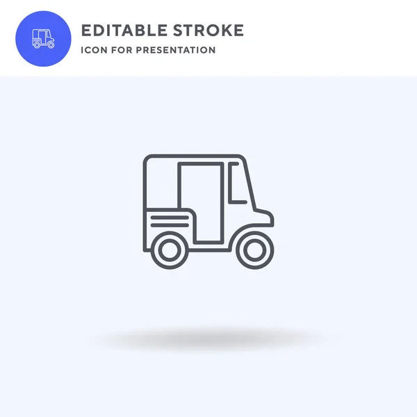 Autorickshaw icon vector, filled flat sign, solid pictogram isolated on white, logo illustration. Autorickshaw icon for presentation. — Stock Vector