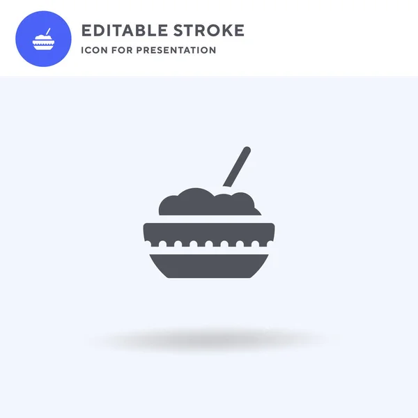 디저트 아이콘 Dessert Icon Vector 흰색에 삽화를 채웠다 발표를 디저트 — 스톡 벡터