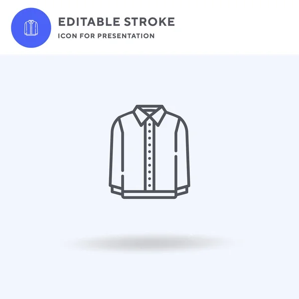 Camisa Vector Icono Lleno Signo Plano Pictograma Sólido Aislado Blanco — Vector de stock