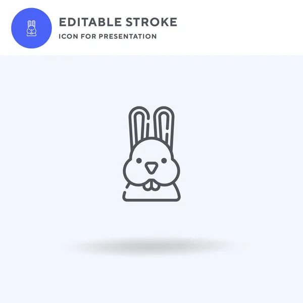 Icono Conejo Vector Signo Plano Lleno Pictograma Sólido Aislado Blanco — Vector de stock