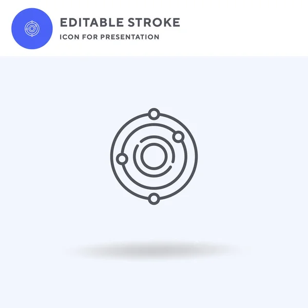 Espacio Vector Icono Lleno Signo Plano Pictograma Sólido Aislado Blanco — Vector de stock