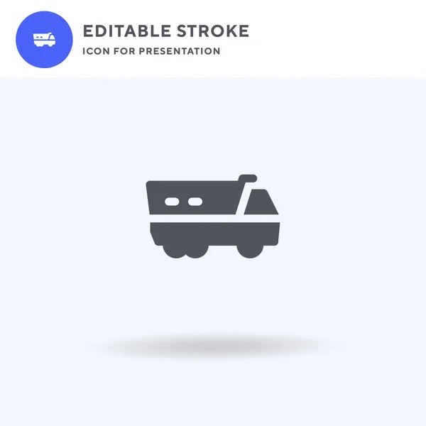 아이콘 Truck Icon Vector 흰색에 삽화를 채웠다 소개용 아이콘 — 스톡 벡터