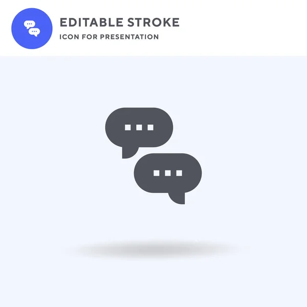 Conversatie Icoon Vector Gevuld Plat Teken Solide Pictogram Geïsoleerd Wit — Stockvector