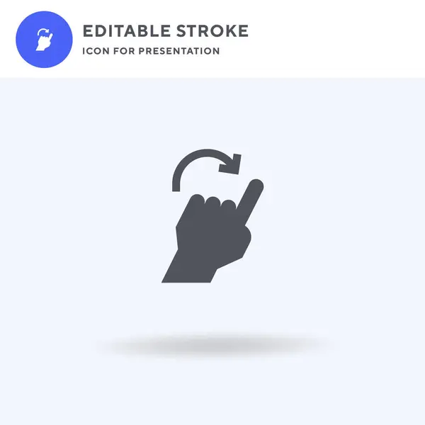 Hand Icoon Vector Gevulde Vlakke Teken Solide Pictogram Geïsoleerd Wit — Stockvector