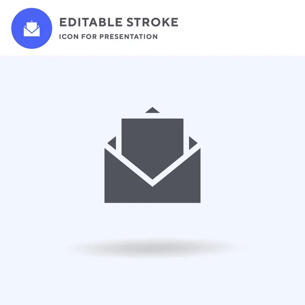 Mail Icon Vektor Gefülltes Flaches Schild Solides Piktogramm Auf Weiß — Stockvektor